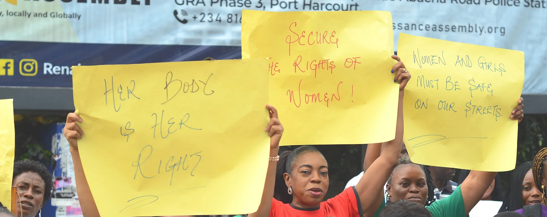 Kebetekache held a peace work in Port Harcourt with  women in the Niger Delta communities to campaign on the women demands using the WOMANIFESTO, containing the chattered of demand to what Nigerian Women Want. (Photo: KEBETKACHE Media and Communications Unit)